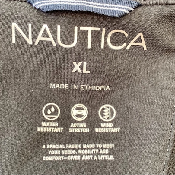 Nautica Softshell Zip Front Black Jacket EUC - Picture 12 of 13